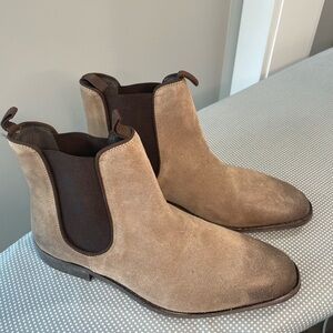 Tan Suede Chelsea Boots